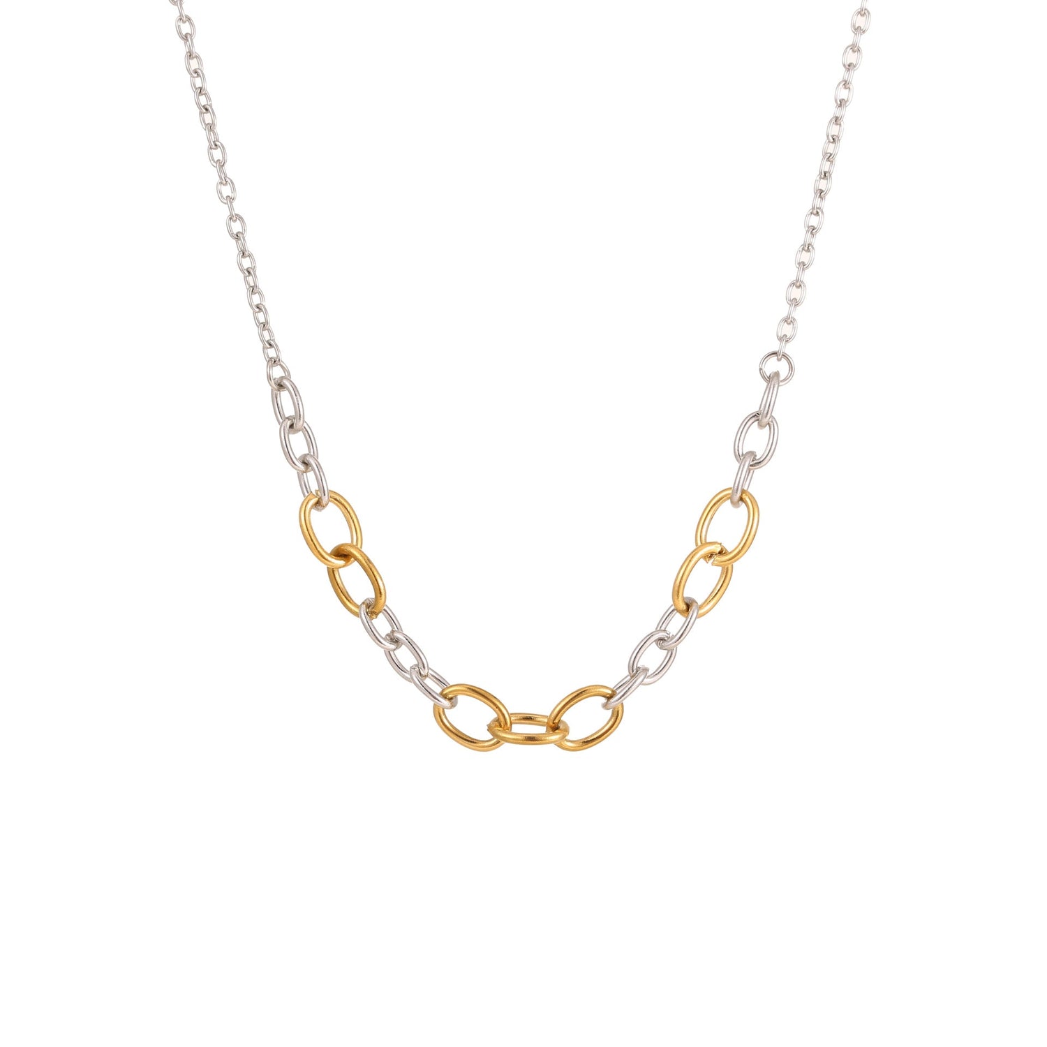 Autumn And Winter New Style Necklaces Gold And Silver Color Matching Earrings Jewelry