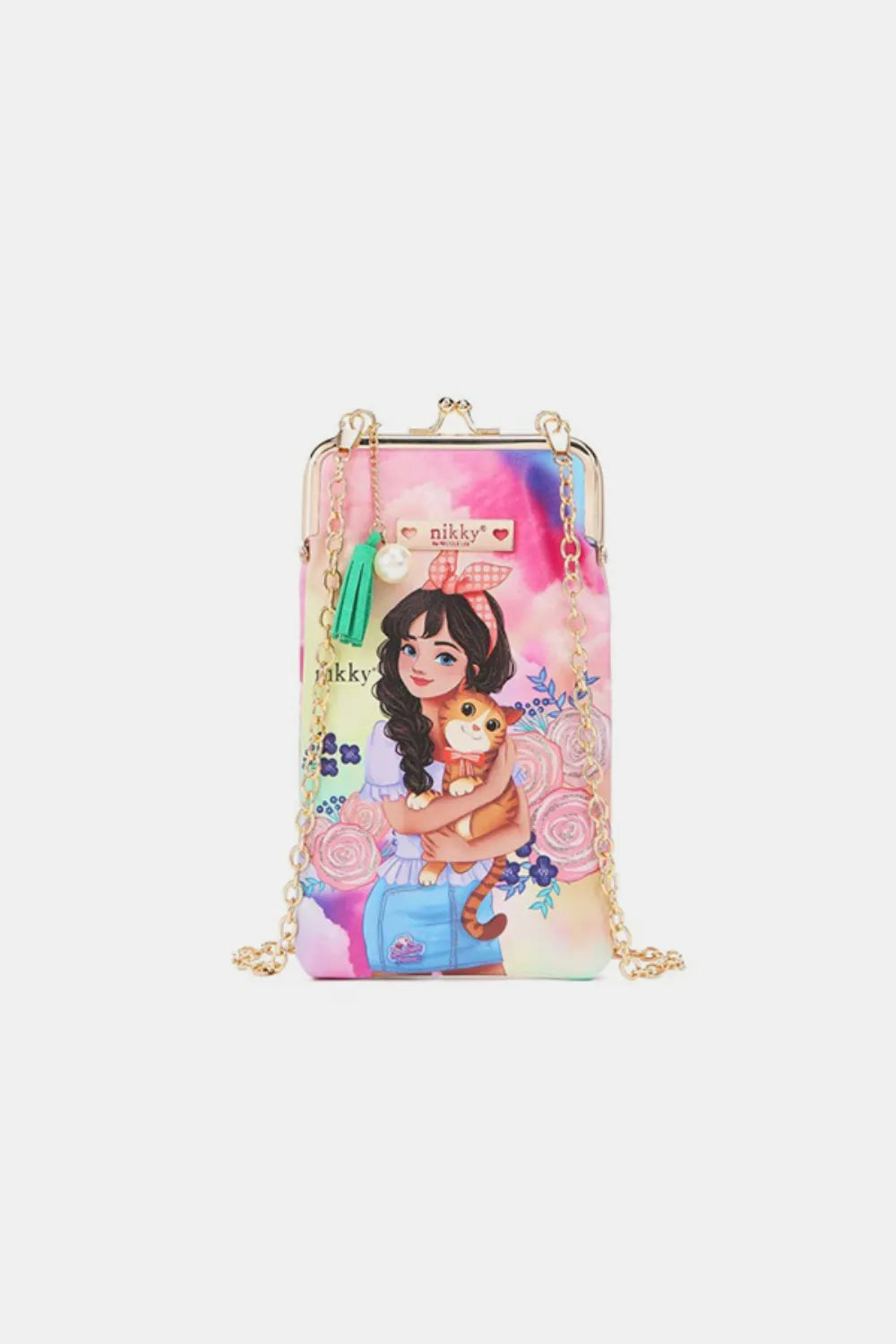 Printed Kisslock Phone and Sunglass Purse