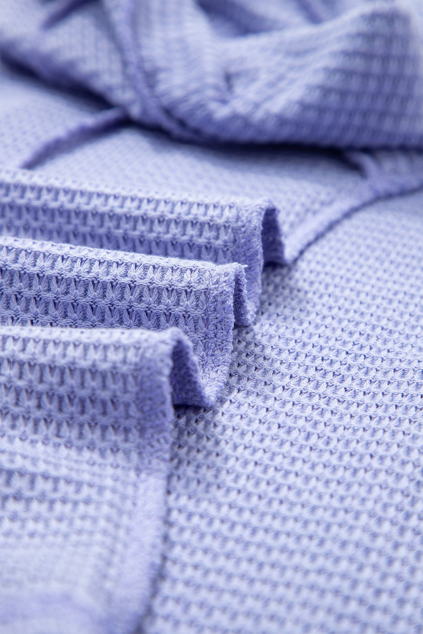 Wisteria Waffle V Neck Short Sleeve Knit Top
