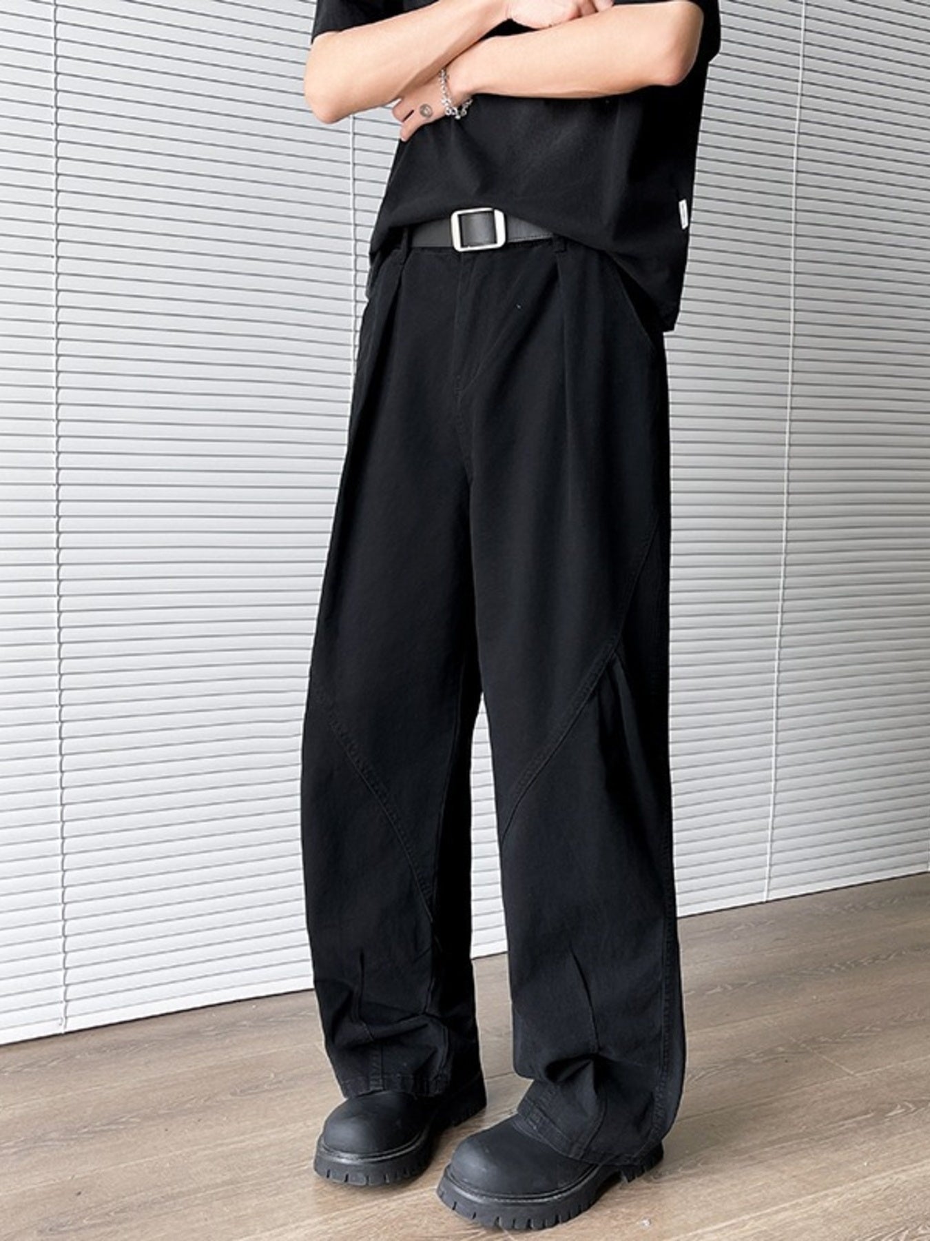 Men's Plus Size Wide Leg Pants