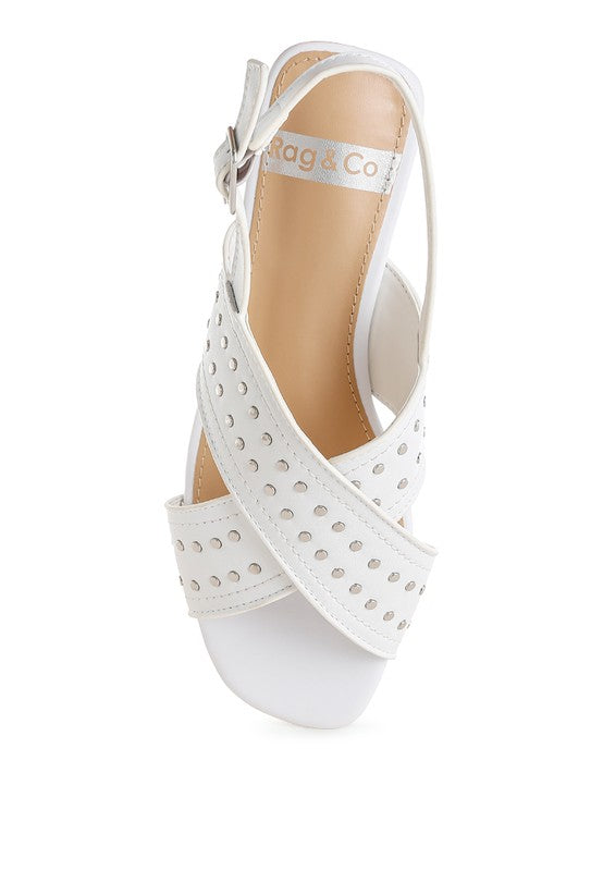 Calluna Stud Embellished Buckled Flats