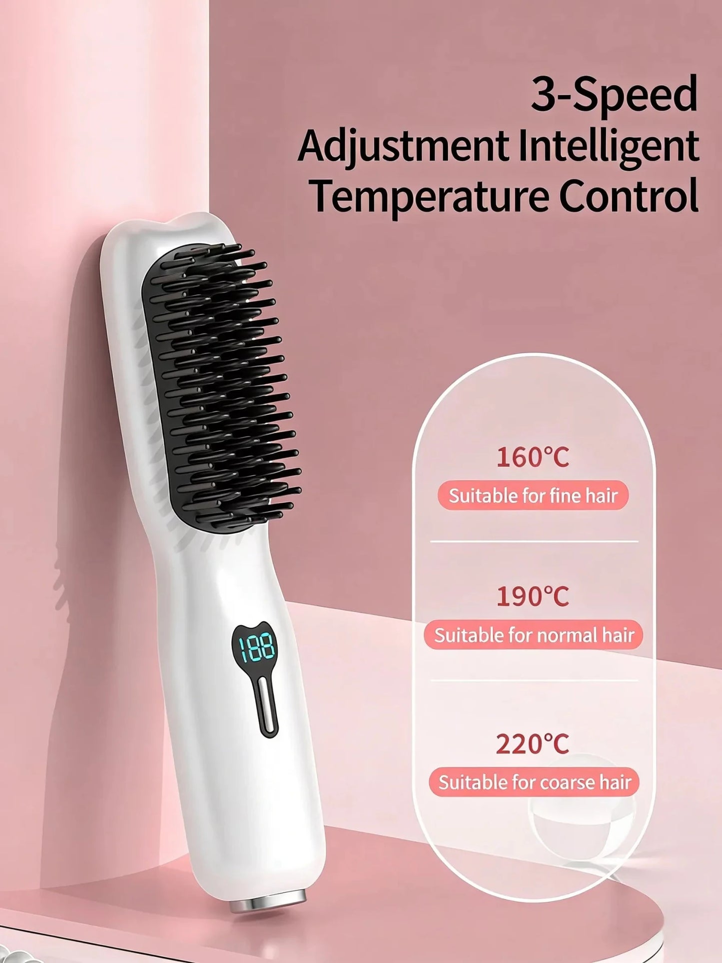 Portable Heated Hair Straightening Comb - Loving It Shop