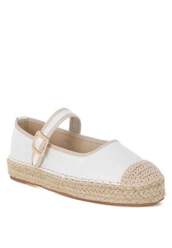 Ostac Genuine Leather Mary Jane Espradrilles - Loving It Shop