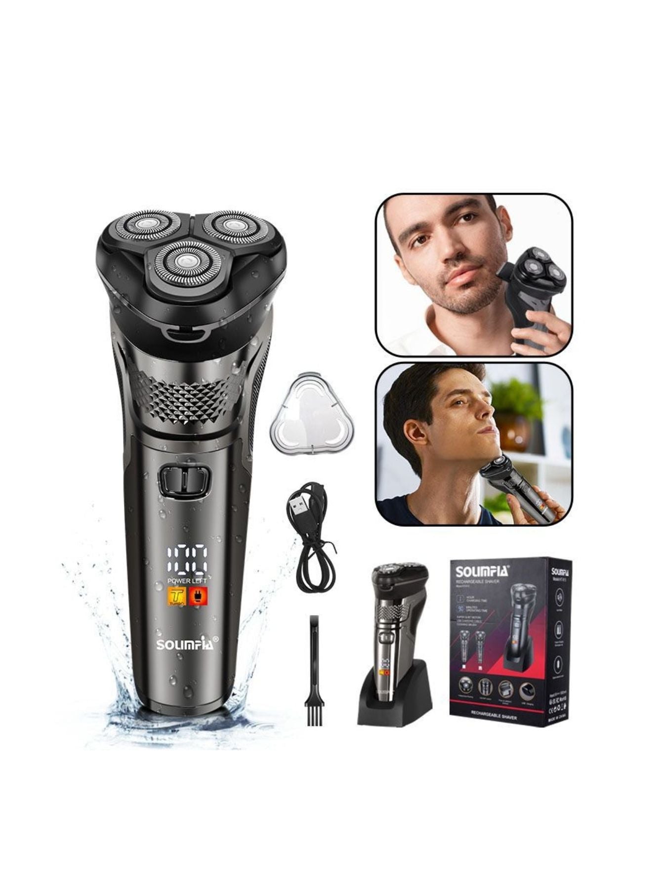 Rechargeable 3 - Head Rotary Electric Shaver - Loving It Shop