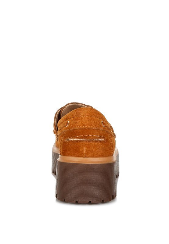 Cuckatoos Chunky Real Suede Leather Oxford Loafers - Loving It Shop