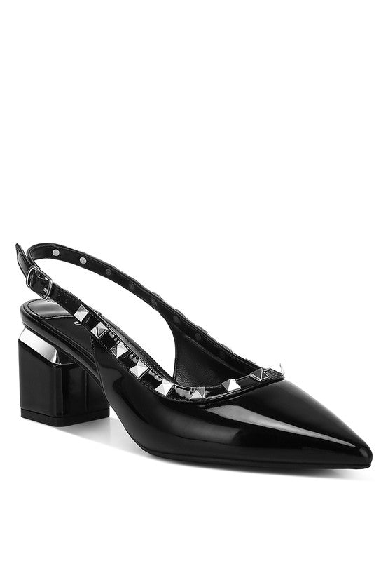 Hiral Stud Embellished Slingback Sandals - Loving It Shop