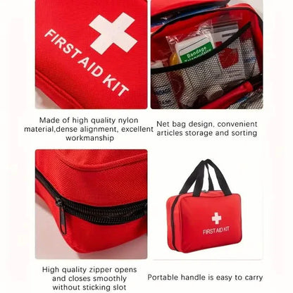 Portable First Aid Kit for Camping, Hiking &amp; Outdoor Activities