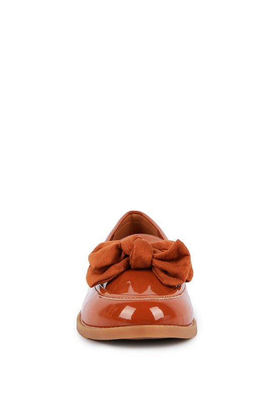 BOWBERRY BOW - TIE PATENT LOAFERS - Loving It Shop
