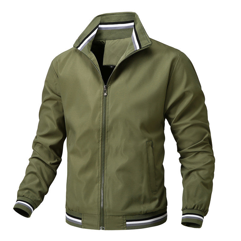 Sports Solid Color Jacket Men&