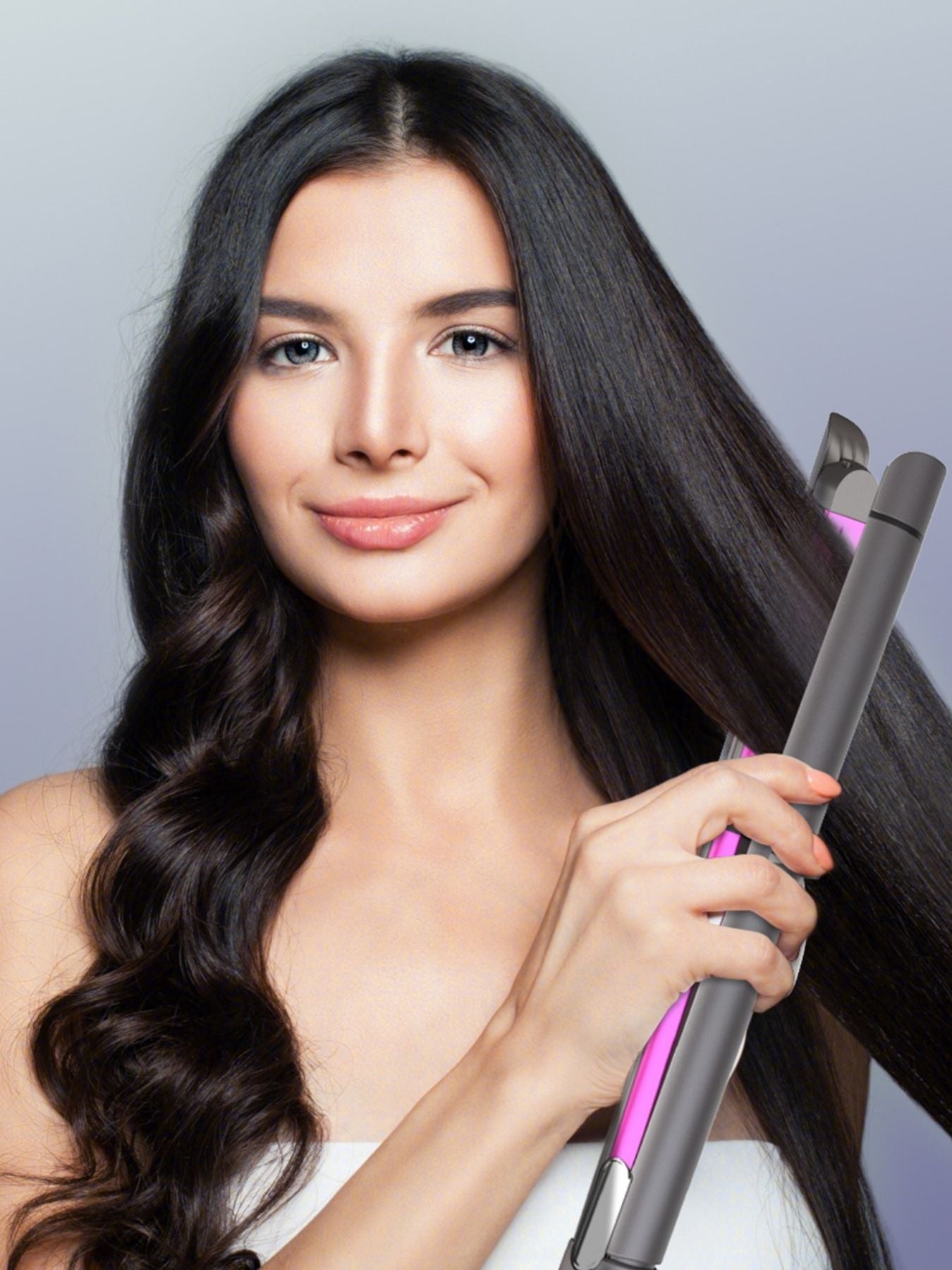 Adjustable Temperature Hair Straightener & Curler - Loving It Shop