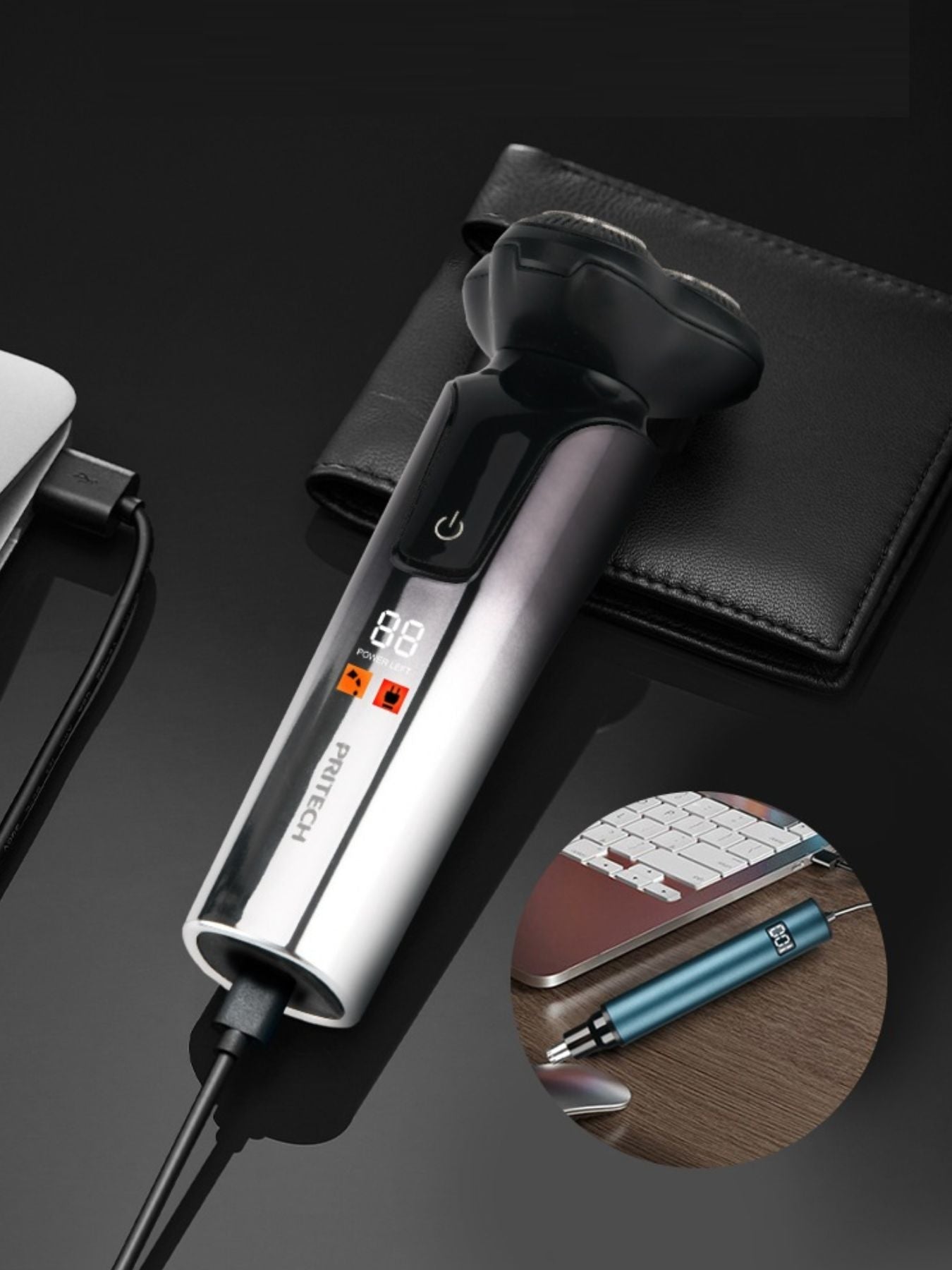 Rotary Rechargeable Electric Shaver and Nose Hair Trimmer - Loving It Shop