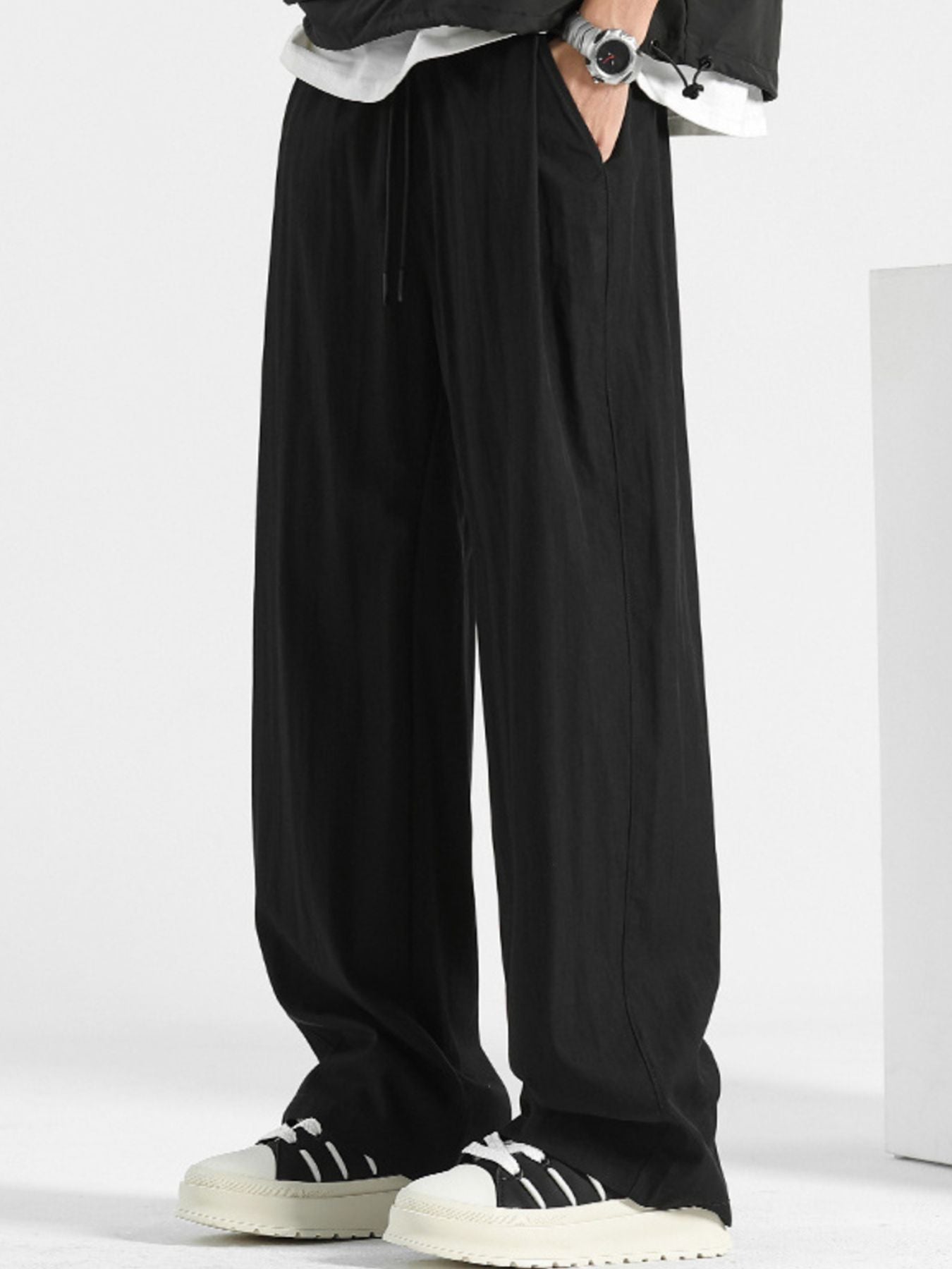 Men's Plus Size Loose Fit Drawstring Casual Pants