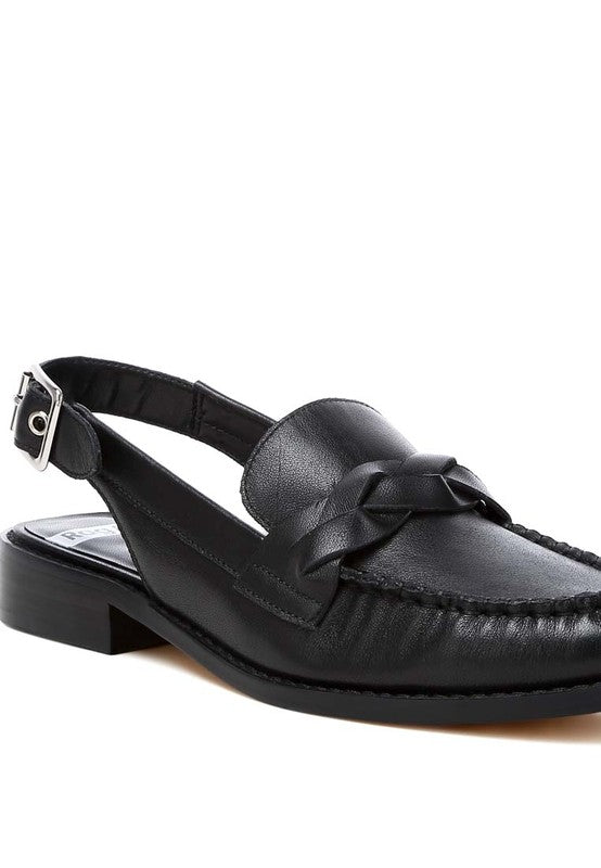 Jemykin Genuine Leather Loafer Sandals - Loving It Shop