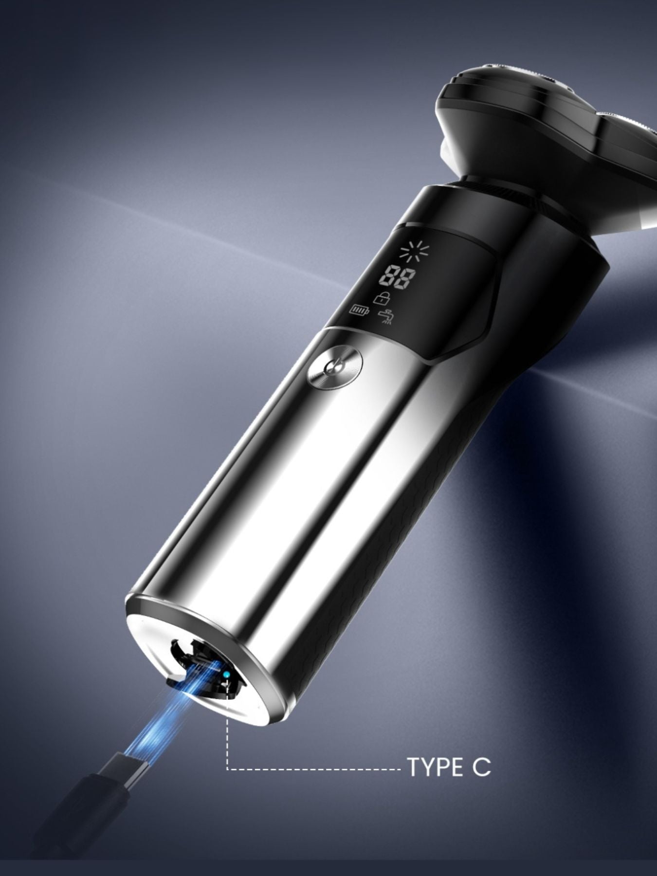 Rechargeable Electric Rotary Shaver with LED Display - Loving It Shop