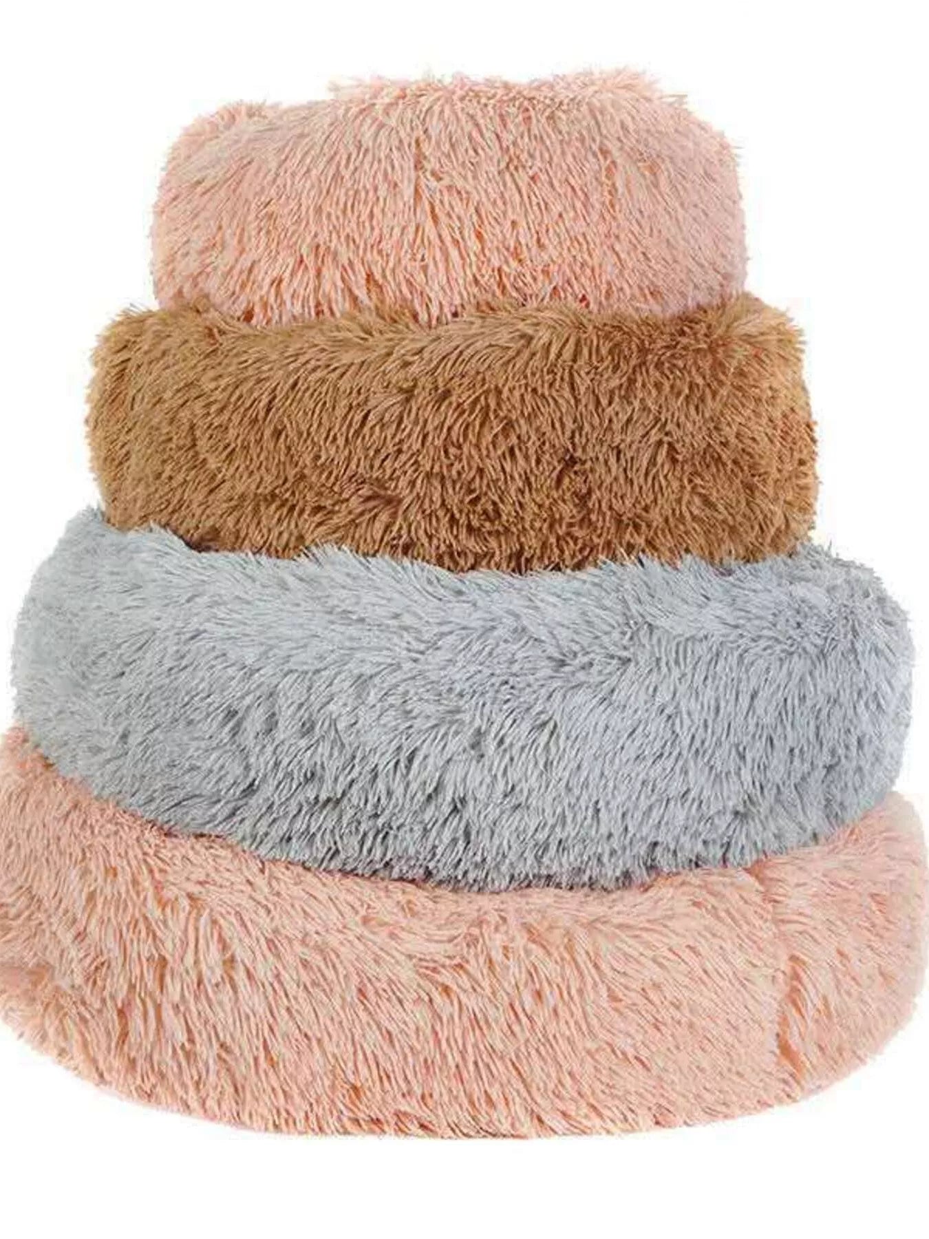 Fluffy Plush Donut Pet Nest - Loving It Shop