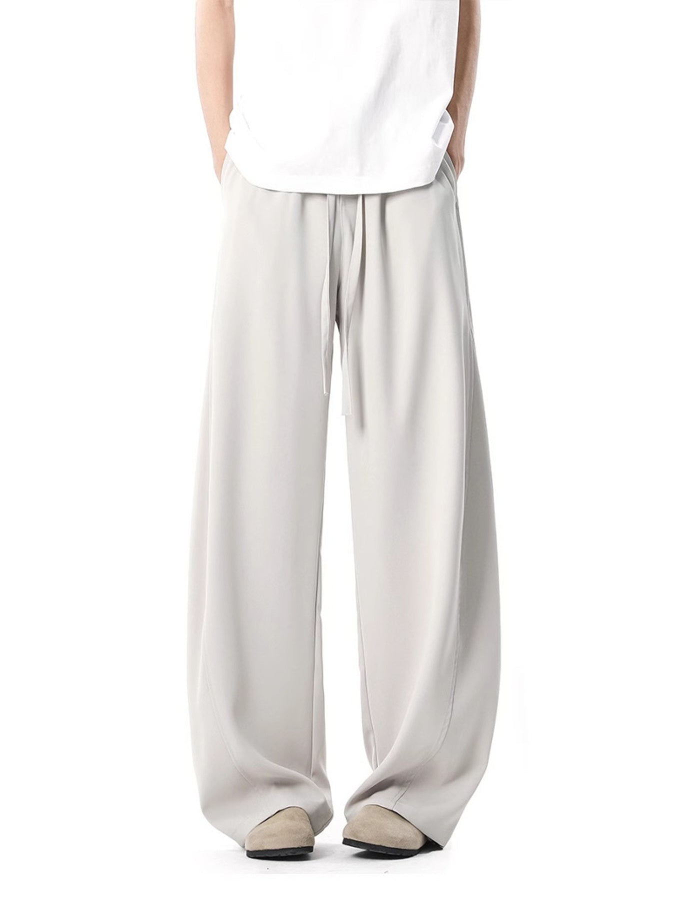 Men's Wide Leg Drawstring Casual Pants
