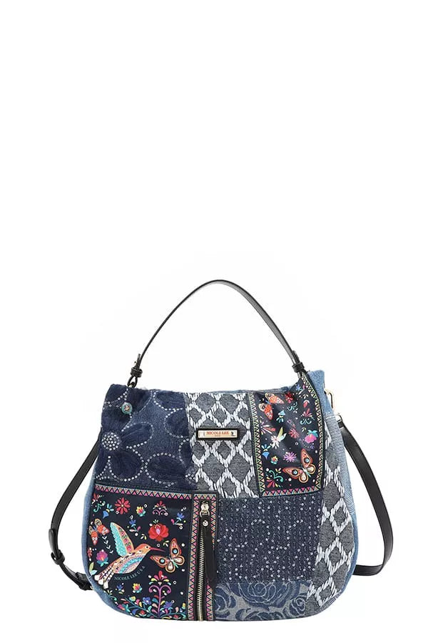 Bosque De Amor Denim Hobo Bag