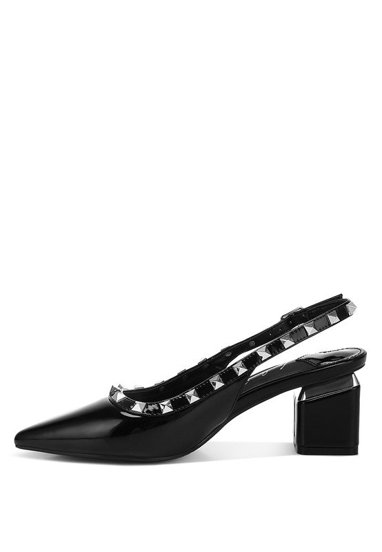 Hiral Stud Embellished Slingback Sandals - Loving It Shop