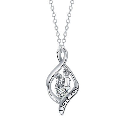 Father And Daughter Pendant Necklace Father&