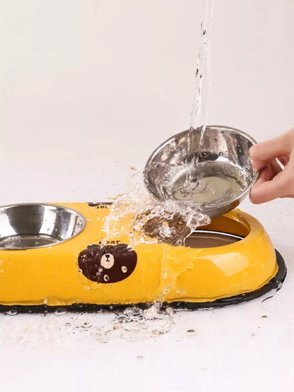 Cartoon Double Pet Bowls - Loving It Shop