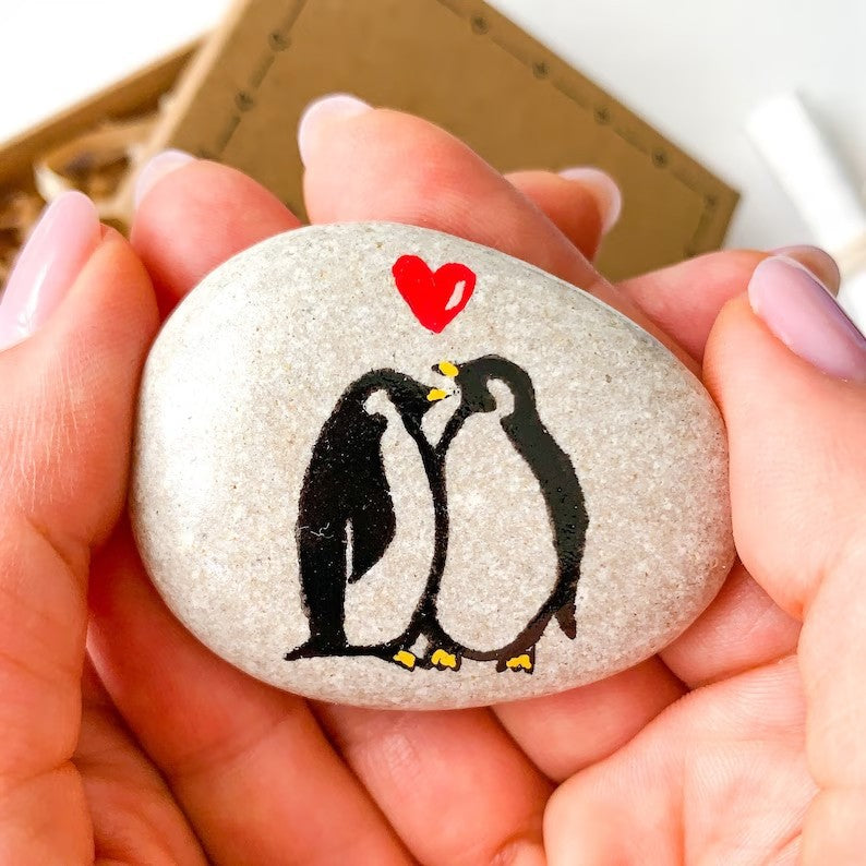 Penguin Glass Easter Bunny Decor for Mother&