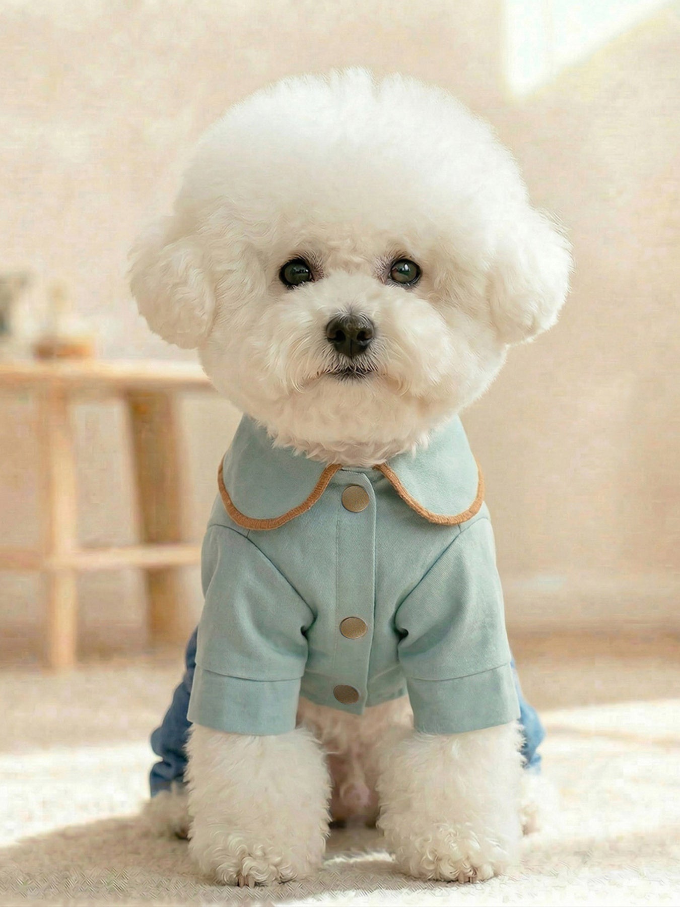Denim Pet Jumpsuits with Bowknot - Loving It Shop