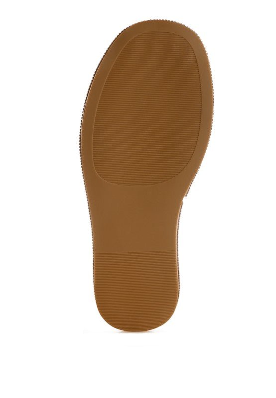 Adena Rhinestone Embellished Flatforms - Loving It Shop