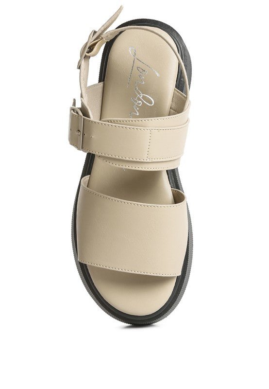 GLADEN Pin Buckle Platform Sandals - Loving It Shop