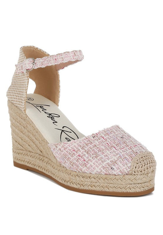 Regatta Tweed Round Toe Woven Wedges