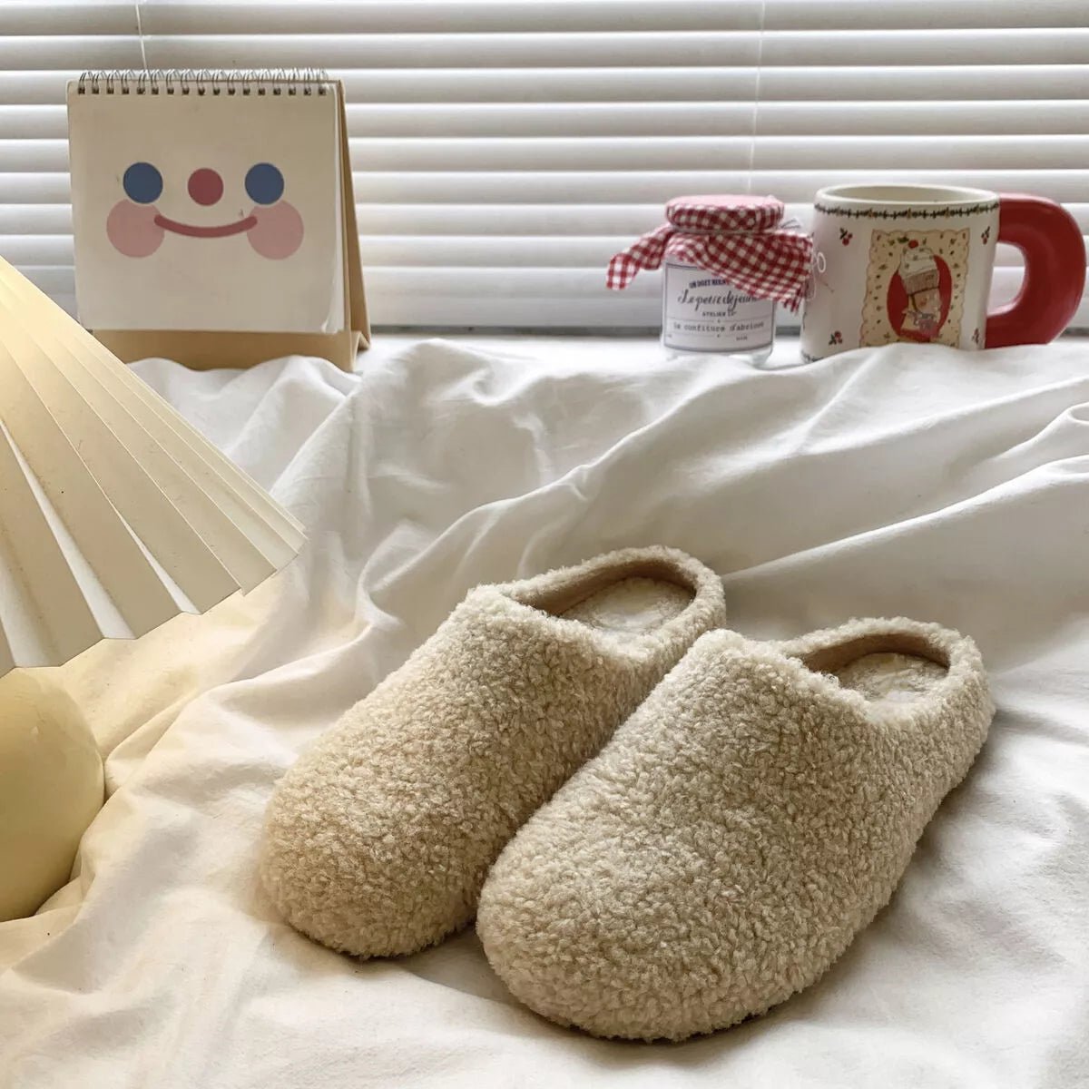 Round Toe Fuzzy Indoor Slippers - Loving It Shop