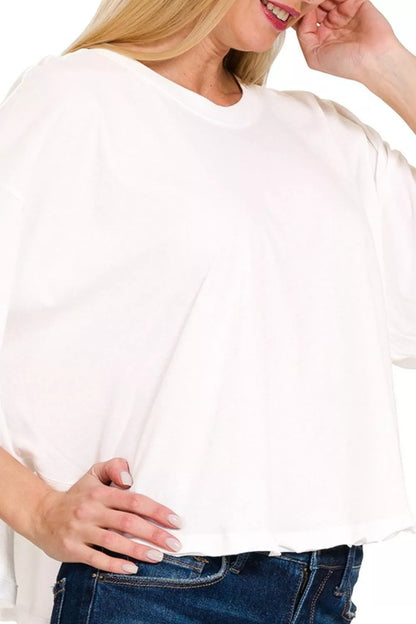 Cotton Round Neck Short Sleeve T-Shirt