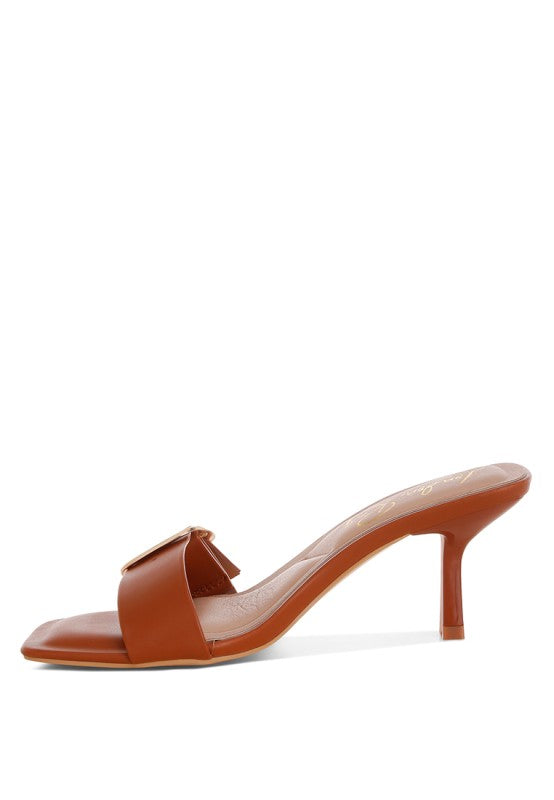 Acacia Buckle Strap Slip On Sandals