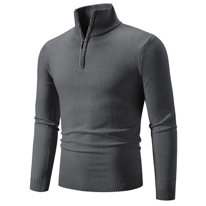 Zip-up Turtleneck Pullover Men&
