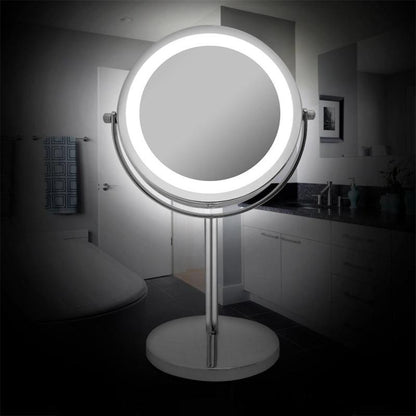 LED Makeup Mirror with 360° Rotation and 10x Magnification