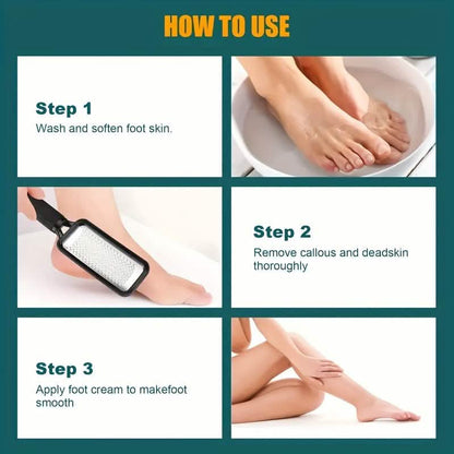 4-Piece Stainless Steel Foot File Set – Callus &amp; Dead Skin Remover