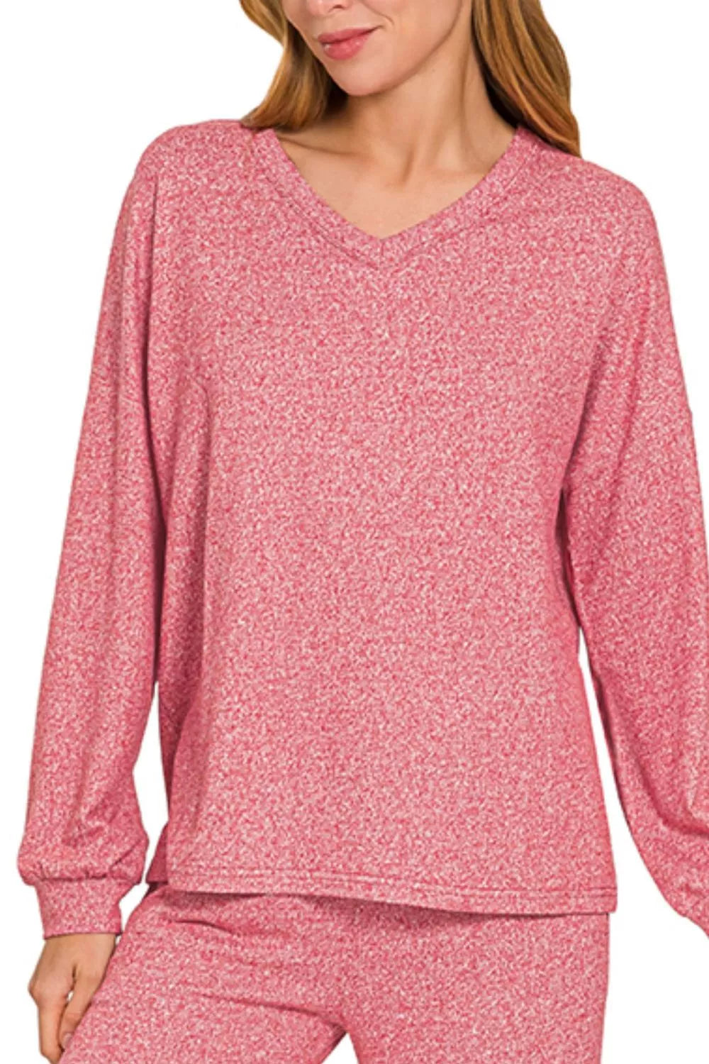 Soft Melange Long Sleeve Tee &amp; Pants Set