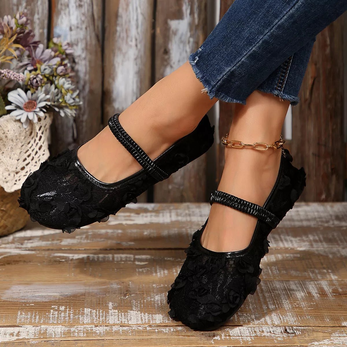 Round Toe Flats Slip - Ons - Loving It Shop