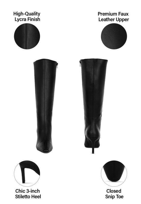Skara Faux Leather Calf Boots