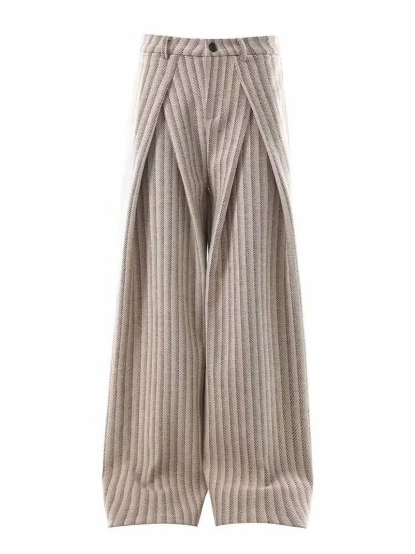 Men's Plus Size Wide Leg Striped Casual Pants