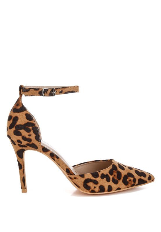 Dolona Leopard Print Stiletto Heel Sandals - Loving It Shop