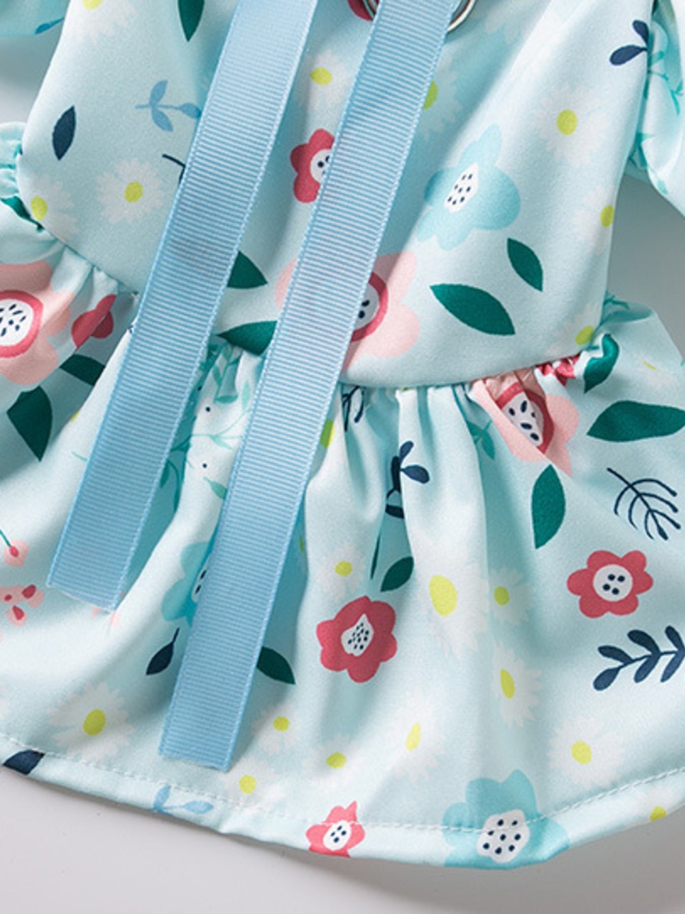 Floral Print Bow Decor Pet Dress - Loving It Shop