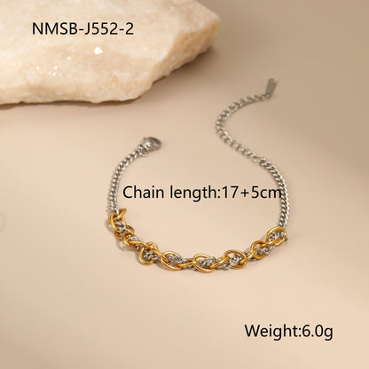 Autumn And Winter New Style Necklaces Gold And Silver Color Matching Earrings Jewelry