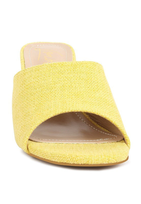 Addie Block Heel Slip On Sandals