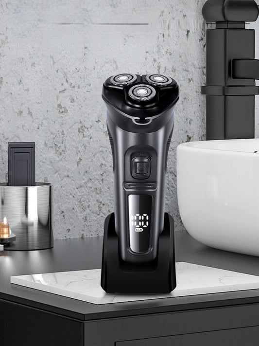 Rechargeable Rotary Electric Shaver with LED Display - Loving It Shop