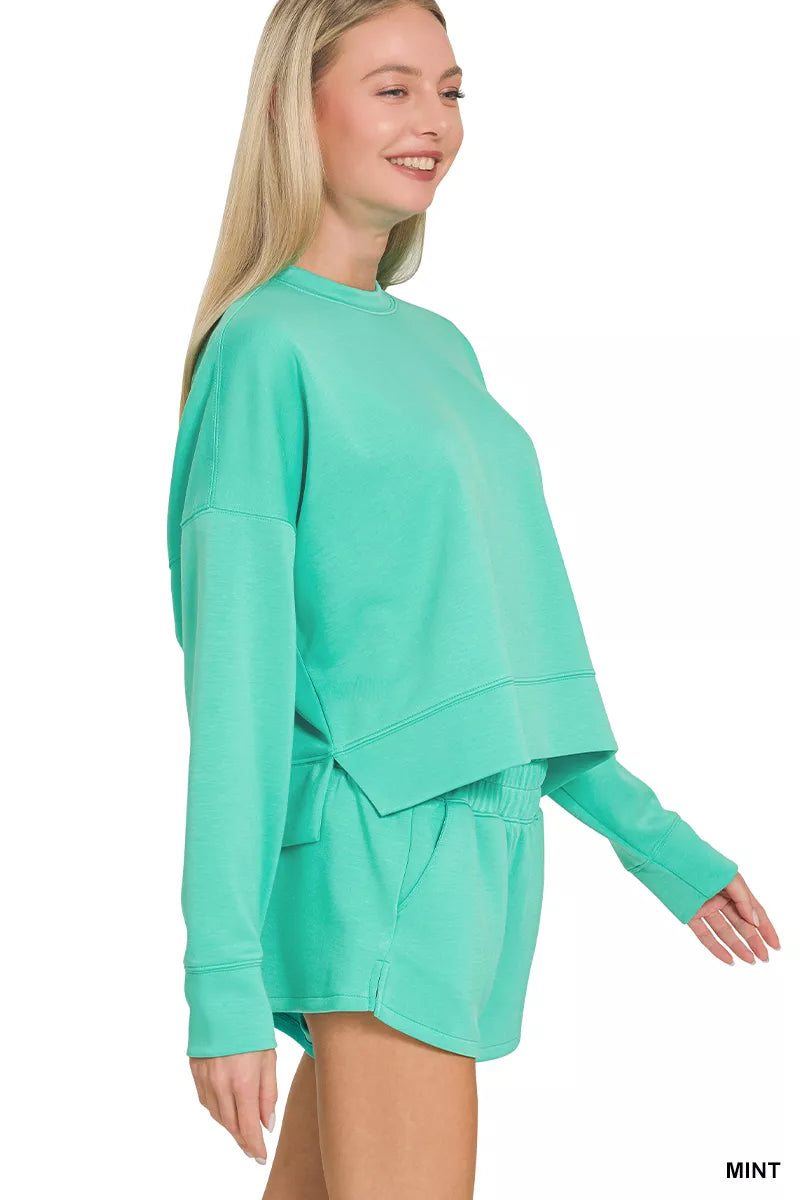 Scuba Long Sleeve Sweatshirts &amp; Shorts Set