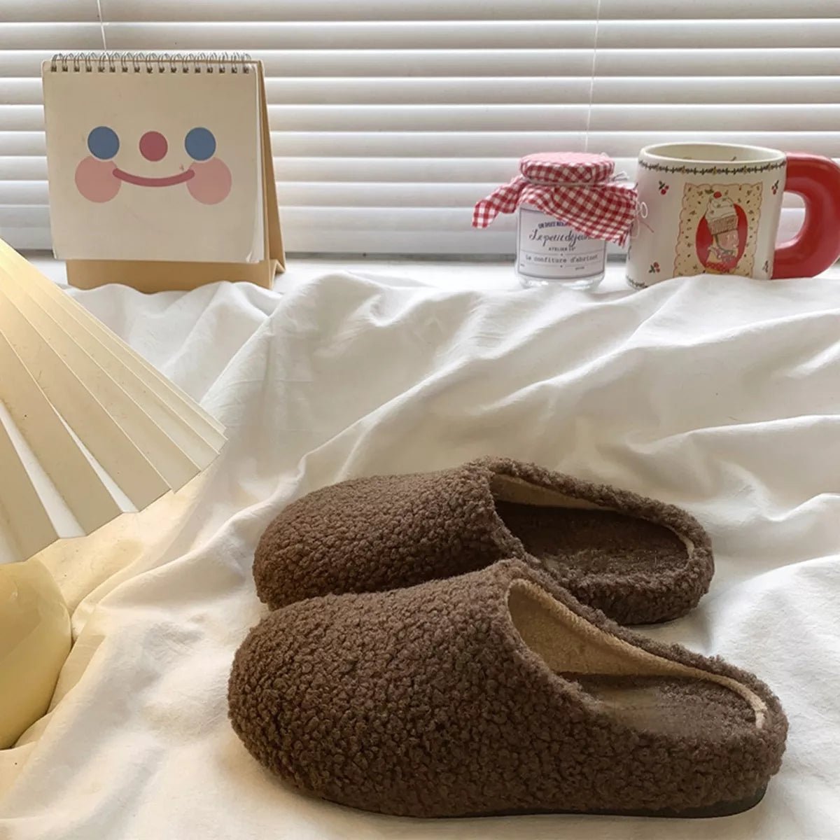 Round Toe Fuzzy Indoor Slippers - Loving It Shop