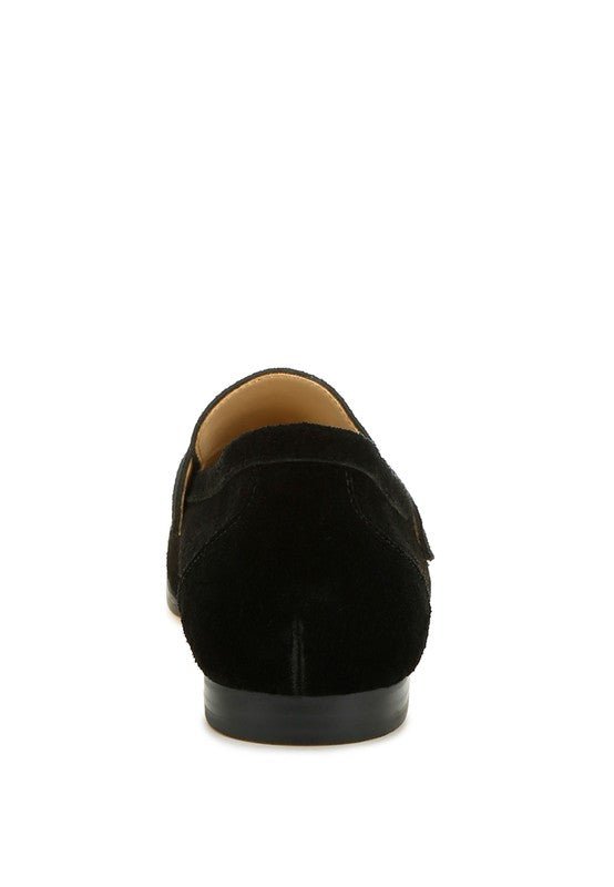 New Ode Rhinestone Penny Strap Loafers Loafers - Loving It Shop
