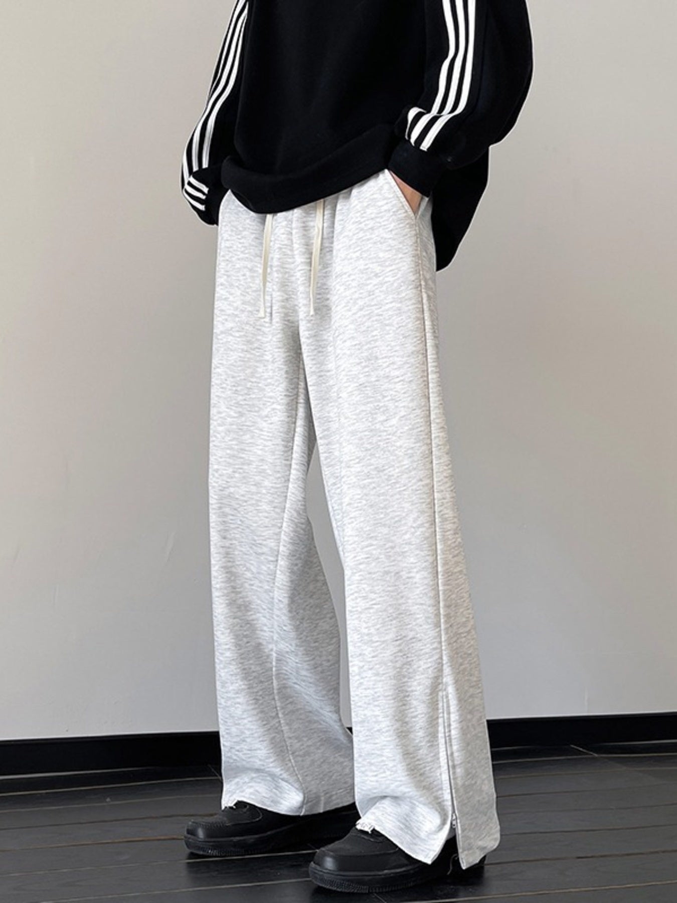 Men's Plus Size Drawstring Wide Leg Pants