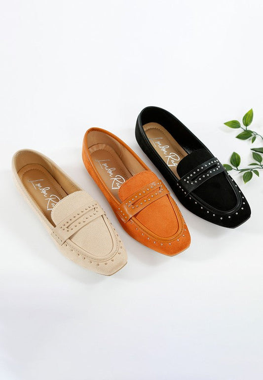 Lumina Penny Strap Studded Loafers
