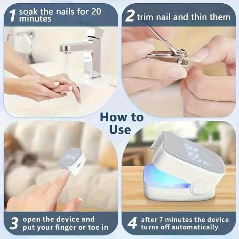 Portable LED Nail Lamp – USB Rechargeable, Quick-Dry, Compact for Manicures &amp; Pedicures